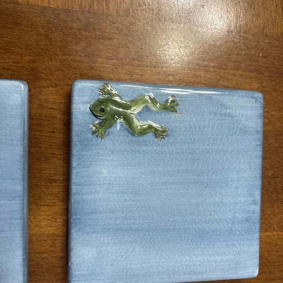 Pottery Barn Ceramic Frog Coasters - Picture 2 of 6